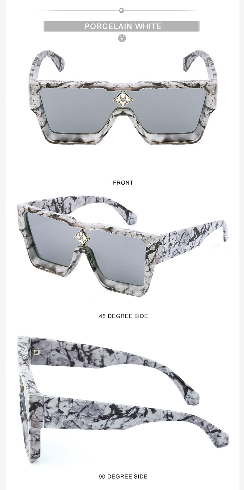 2025European and American 0k Rich Women Large Frame Sunglasses New One-piece Internet Celebrity Sunglasses for Women Trendy sunglasses