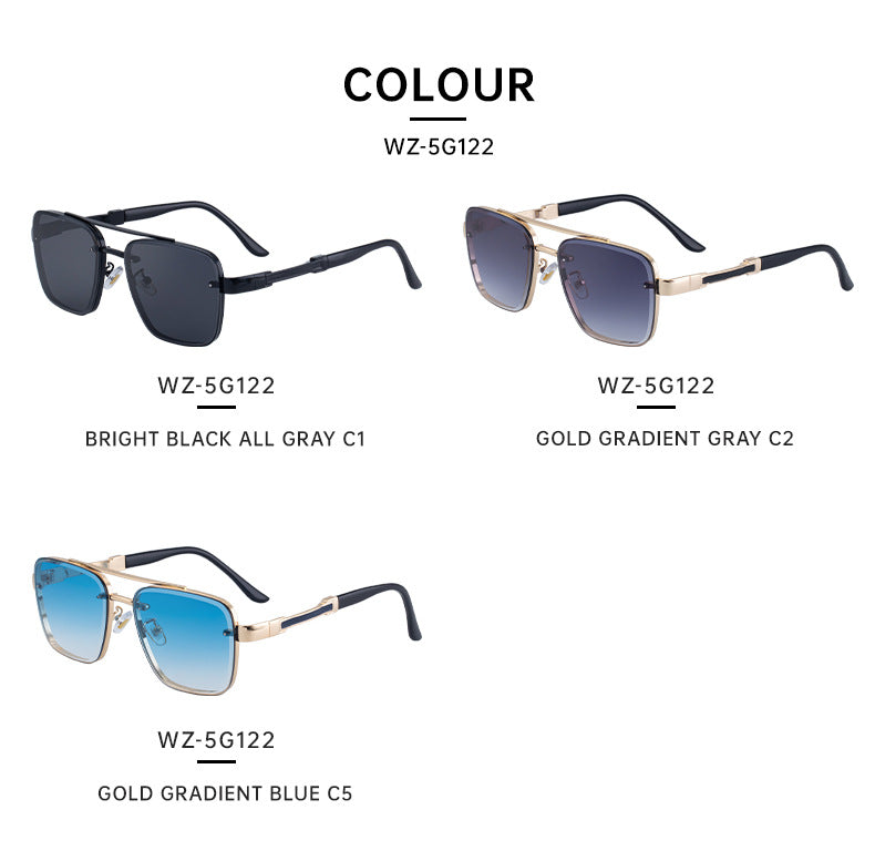 2025Retro Glasses Men Driving Sunglasses Square Frame High-end Men's Sunscreen Sunglasses Premium sunglasses