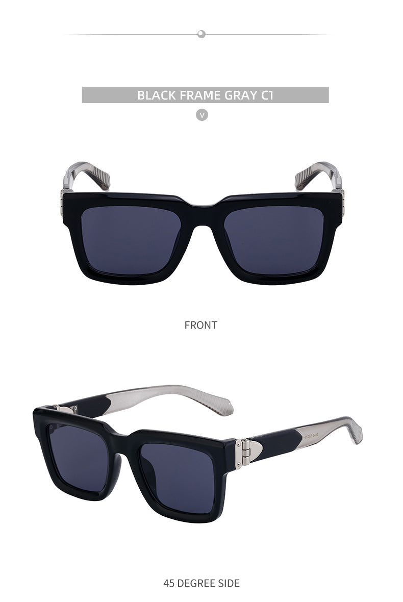 2025 New European and American Style Square Frame Sunglasses for Men High-end Feel 0k Rich Man Sunglasses Men Trendy sunglasses