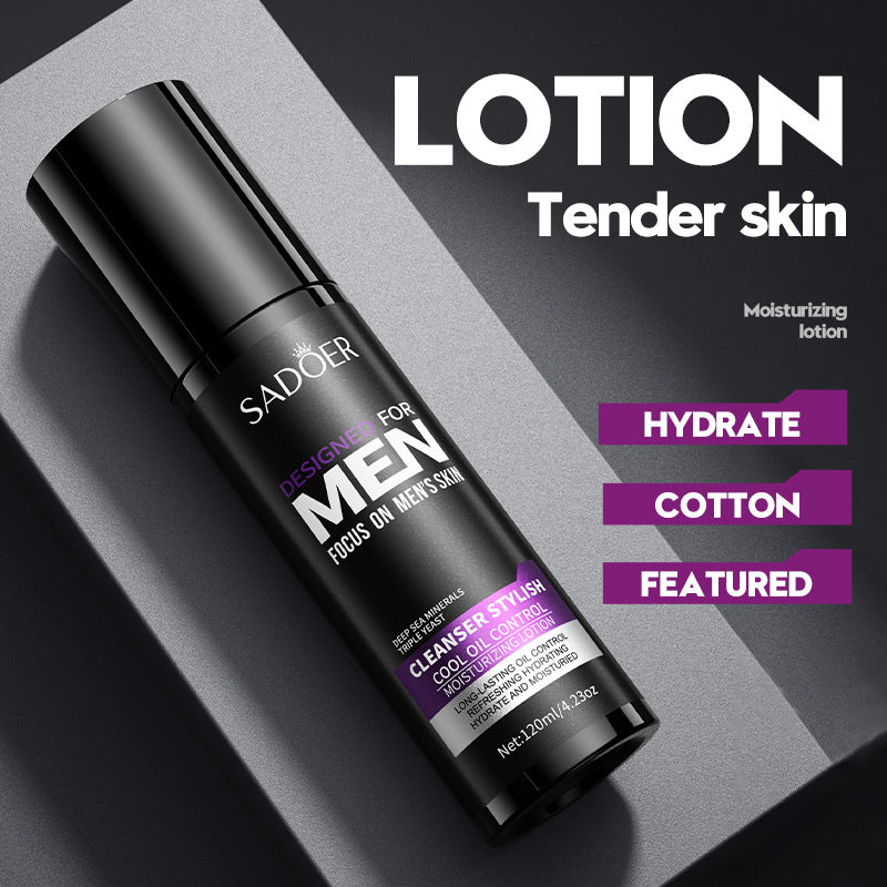 Men's lotion SADOER Cool and Refreshing Men's Vaseline Hydrating Toner Lotion Cross-Border Wholesale