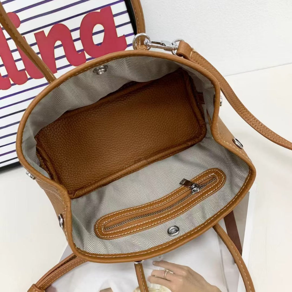 Garden Bag Summer High-End Feel Guangzhou First Layer Cowhide Women's Bag Genuine Leather Tote Bag Large Capacity Commuter Handbag