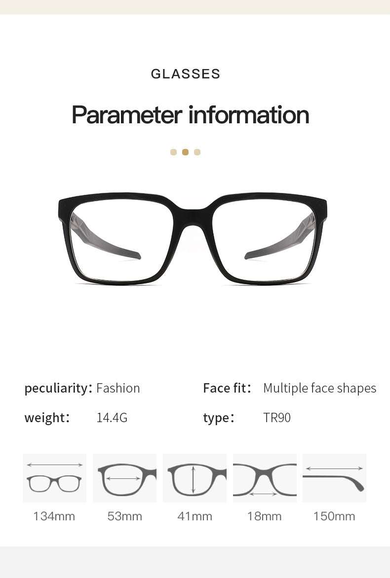 2025New Year's Square Sports TR Glasses Frames Wholesale In Stock Glasses