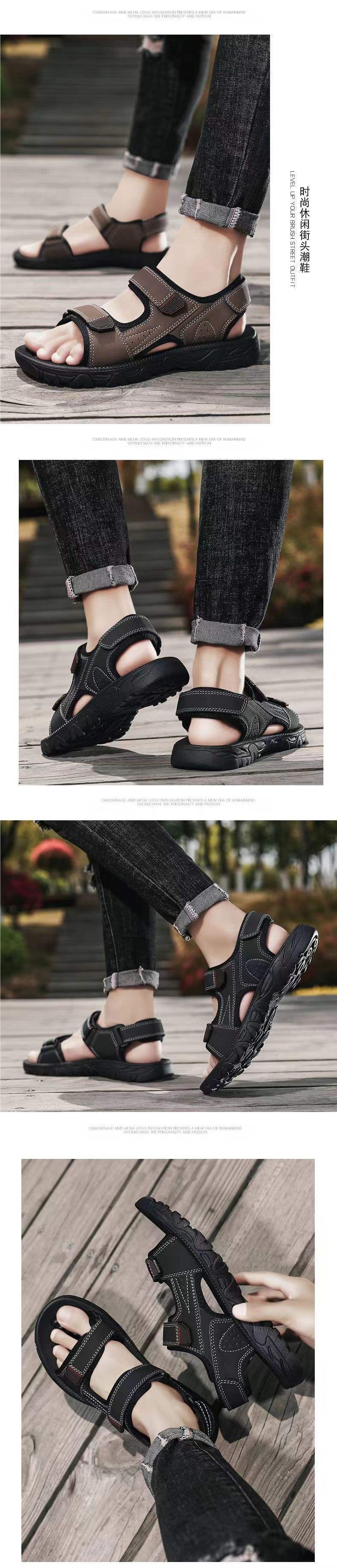 Men's Sandals2025Summer Outerwear ins Trendy Men's Dad Shoes Men's Driving Vietnamese Beach Sandals
