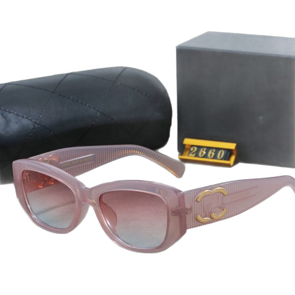 Classic style logo Double C Sunglasses for Women, Internet Celebrity, Xiaohongshu Hot Item, Sunglasses for Men, Acetate, Live Streaming Hot Item2660