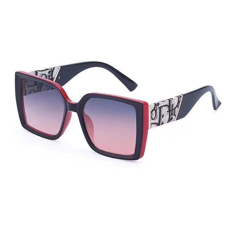 New Fashion Large Frame UV Protection Sunglasses for Women Square Frame Sunglasses European and American Style Glasses