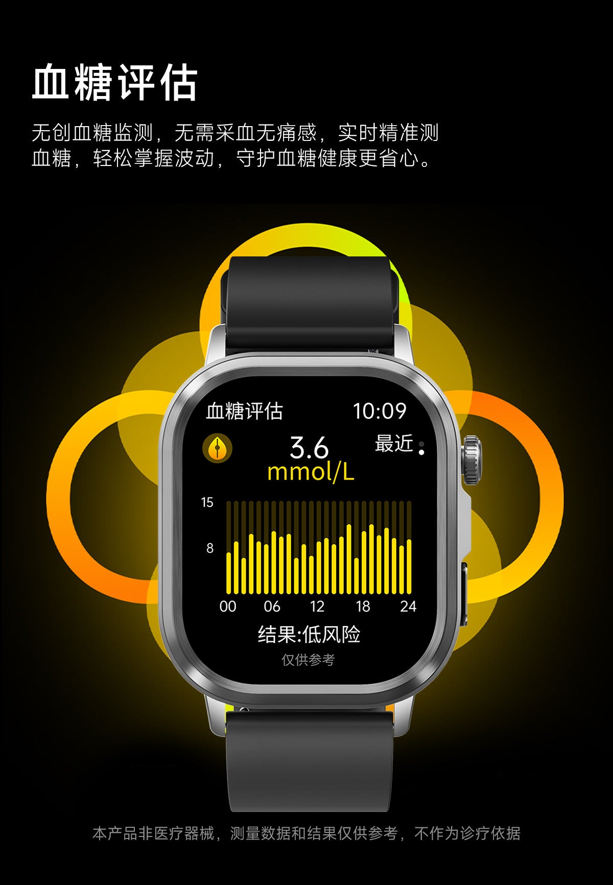 et573AI ECG Smart Health Management Watch Non-Invasive Blood Sugar Uric Acid Blood Lipid Monitoring Smart Watch