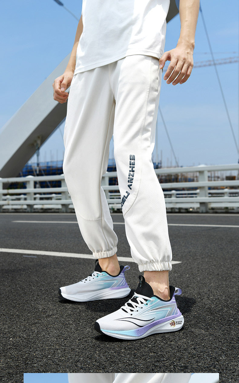 Summer Casual Men's Shoes Mesh Breathable Popcorn High Elastic Sports Shoes Men and Women Couple Shoes Sports Student Running Shoes