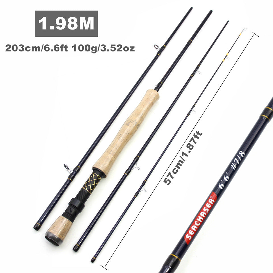 7/8#Carbon Fly Rod4Portable Fly Fishing Rod M Fast Adjustable European and American Style Popular Fishing Rod for Stream Lure Fishing