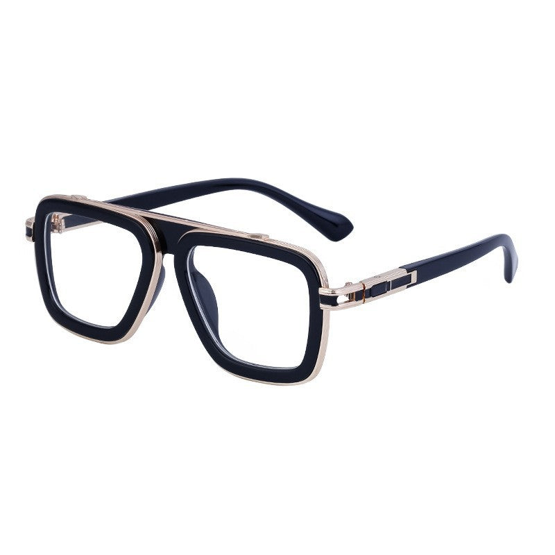 European and American Retro Square Frame Sunglasses for Men, Trendy European and American Punk Style, Internet Celebrity Same Style Sunglasses for Women ins Wind shades