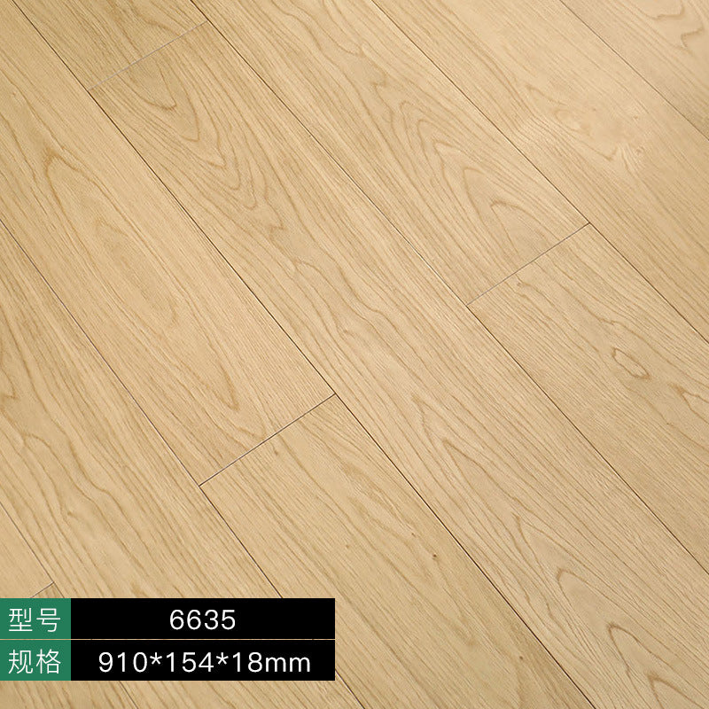 Modern Solid Wood Cream Style Oak Pure Solid Wood Floor Flat Buckle A Grade A Oak3D Flat metallic paint texture
