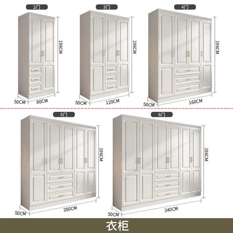 90Corner Wardrobe for Home Bedroom, Suitable for Various Sizes, Dressing Table Integrated, Trendy Simple European Style Large Wardrobe
