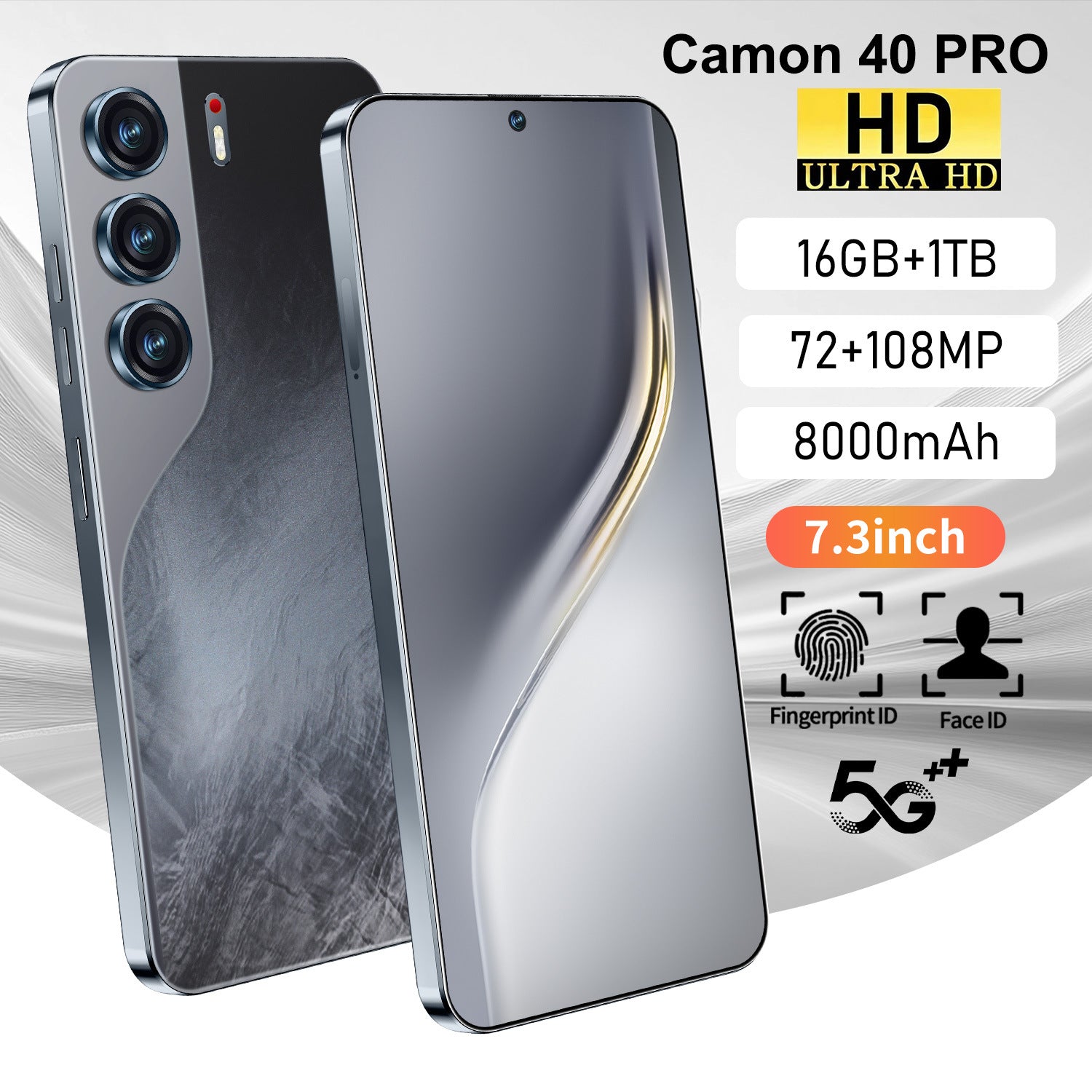 Hot-Selling Smartphones Camon40 Pro Factory in stock7.3Inch16G+1T Android All-in-One Device