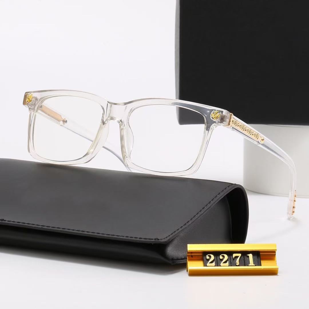 New style sunglasses for men and women with square frames2271Flat Mirror Classic Outdoor Travel Fashion Optical Glasses