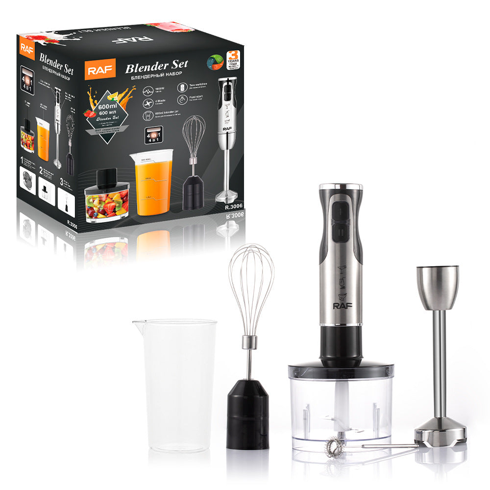 RAF EU Standard Portable Household Food Blender Handheld Electric Stainless Steel Cooking Stick Mixer3006