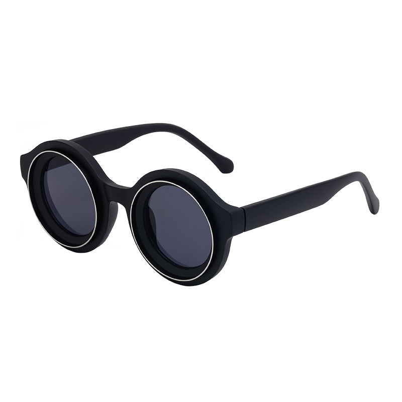 Sunglasses European and American Fashion Round Frame Sunglasses Men's High-end Sunglasses Men's Wholesale sunglasses