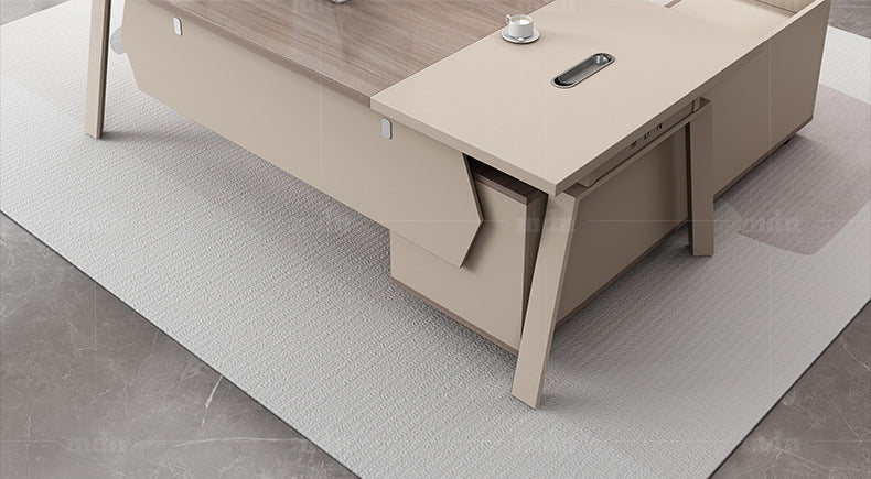 Office Desk Boss Desk and Chair Set Manager Supervisor Light Luxury High-End Office Desk and Chair Set Executive Office Desk