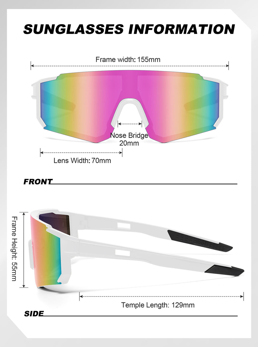 Outdoor Cycling Windproof Sunglasses for Men and Women, European and American Style One-piece Mountaineering Polarized Sunglasses Wholesale sunglasses