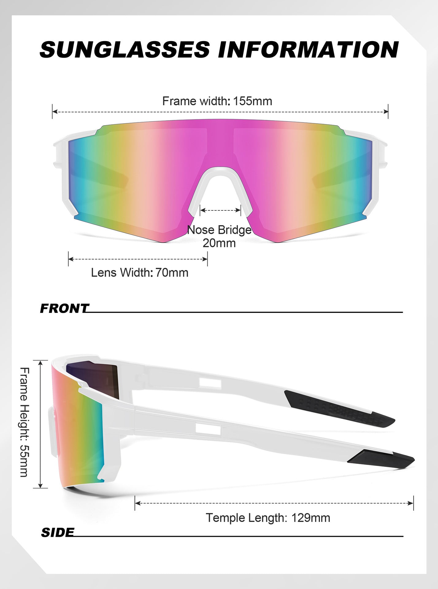 Outdoor Cycling Windproof Sunglasses for Men and Women, European and American Style One-piece Mountaineering Polarized Sunglasses Wholesale sunglasses