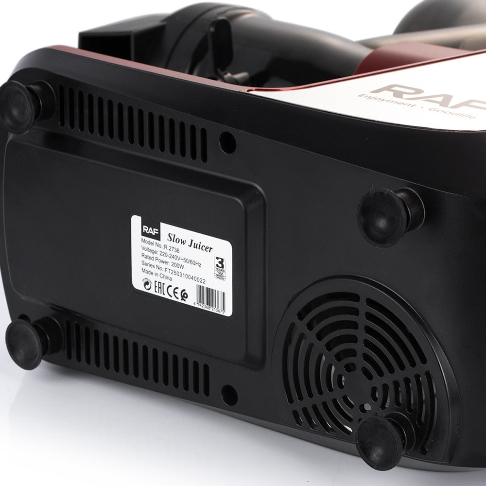 RAF European Standard Large Caliber Slow Juicer Household Fully Automatic Fruit and Vegetable Extractor Easy to Clean Multi-Functional