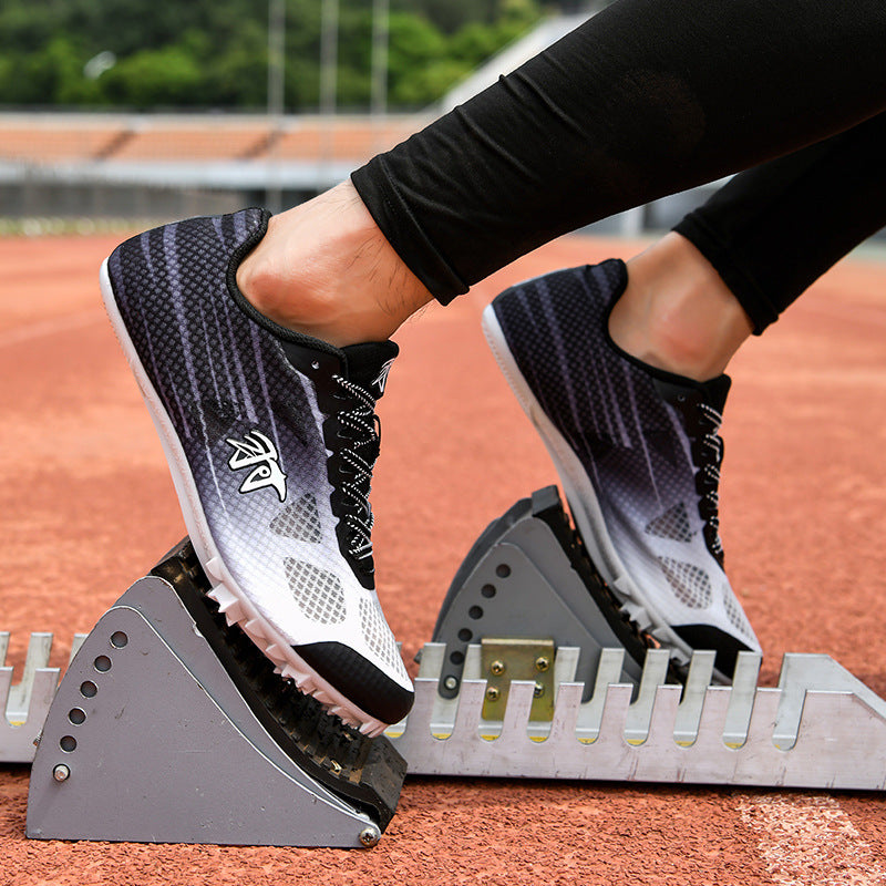 New Track and Field Spikes Men's Full Palm Carbon Plate7Student Physical Education Training Running Shoes for Long Jump and Middle Distance Running for Women