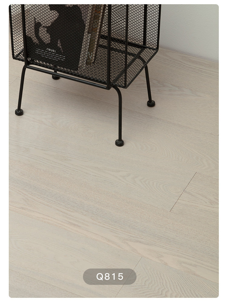 1.2mm White Ash Natural Wood Veneer New Three-Layer Solid Wood Composite Floor Heating Home Eco-Friendly Flooring Package Installation for Entry