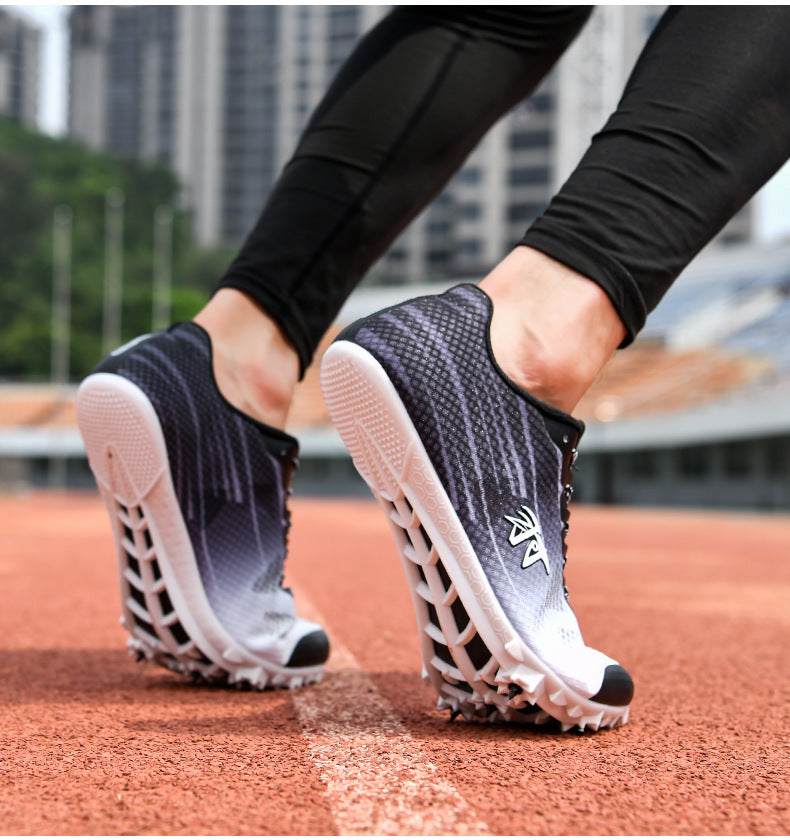 New Track and Field Spikes Men's Full Palm Carbon Plate7Student Physical Education Training Running Shoes for Long Jump and Middle Distance Running for Women