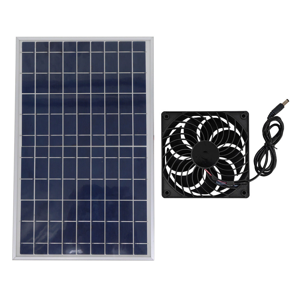 Exclusive Solar Ventilation Fan Exhaust Fan Solar Photovoltaic Pet House Ventilation Convection Cooling Blower