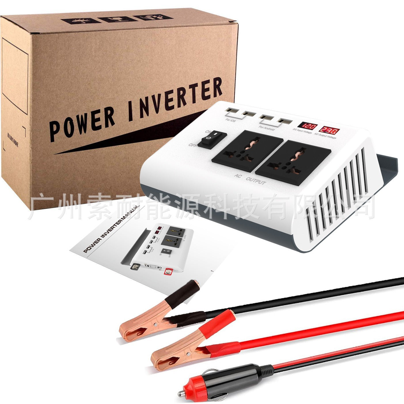 Car Converter Car Inverter300W Automotive Small Electrical Appliances12V Turn220V 4个USB Mouth 2Socket