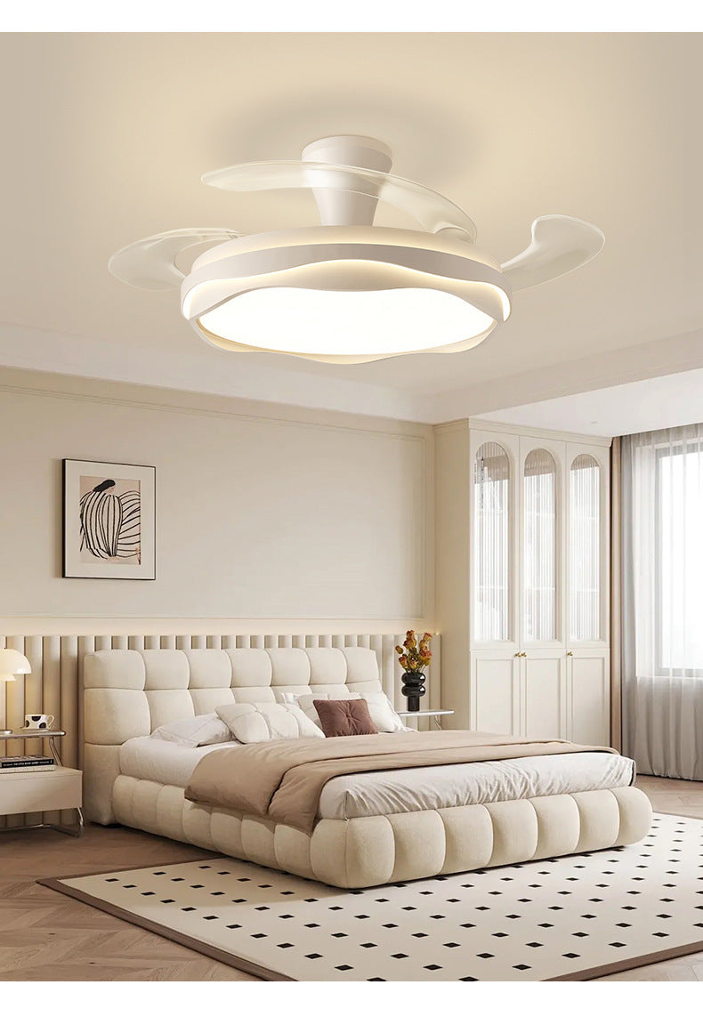 Invisible Fan Lamp Restaurant Chandelier2025New high-end fan light Zhongshan lighting for living room and bedroom ceiling fan light