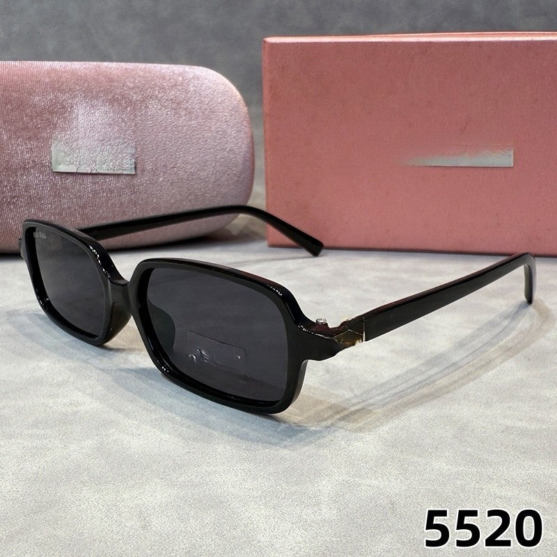 New Korean Version Bookworm Square Frame Tortoiseshell Sunglasses for Women Trendy Fashionable High-end Small Face Round Face Sunglasses