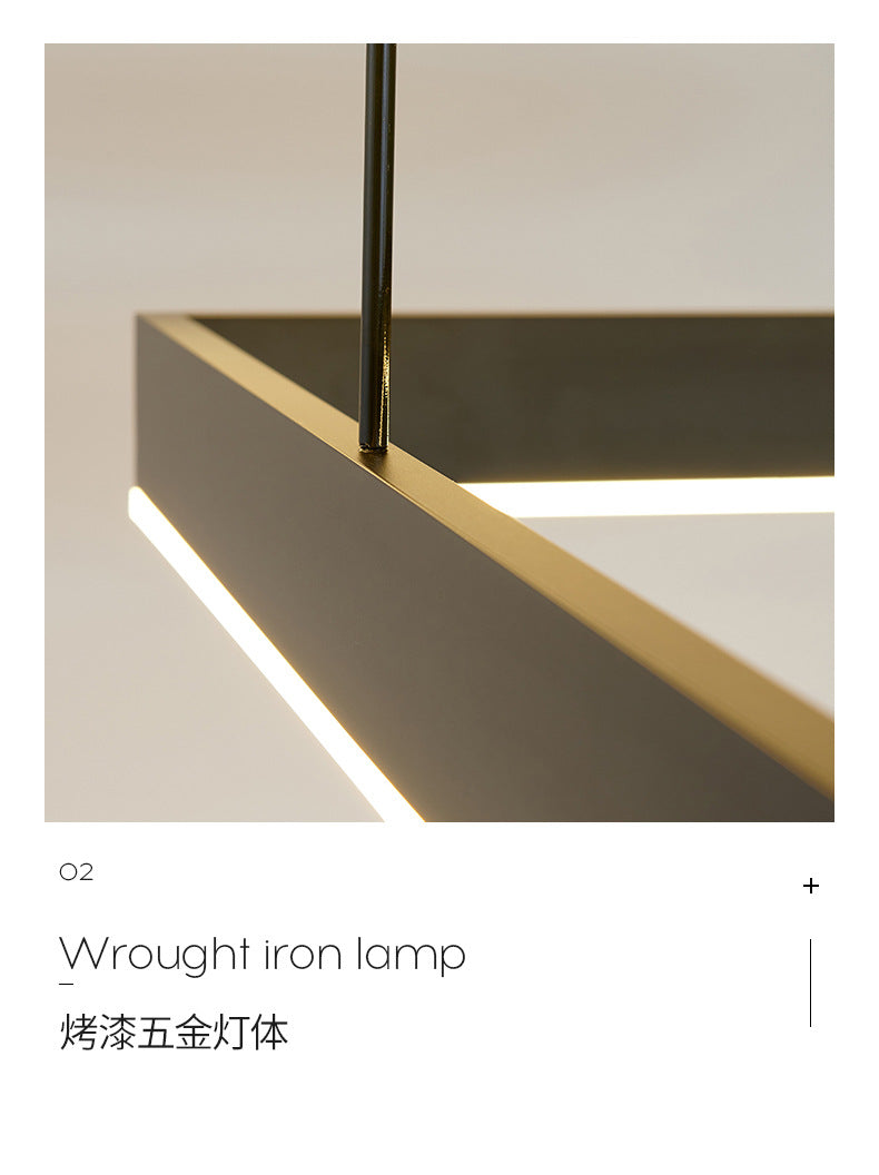 Living Room Lamp Simple and Elegant Main Lamp Modern Dining Room Lamp Home Iron Art Bedroom Lamp High-end Feel led Bar Counter Pendant Light