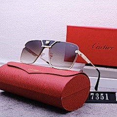 New Fashion Big Brand Sunglasses for Women Driving European and American Style Sunglasses for Men Rimless Cut Edge High-end Sunglasses