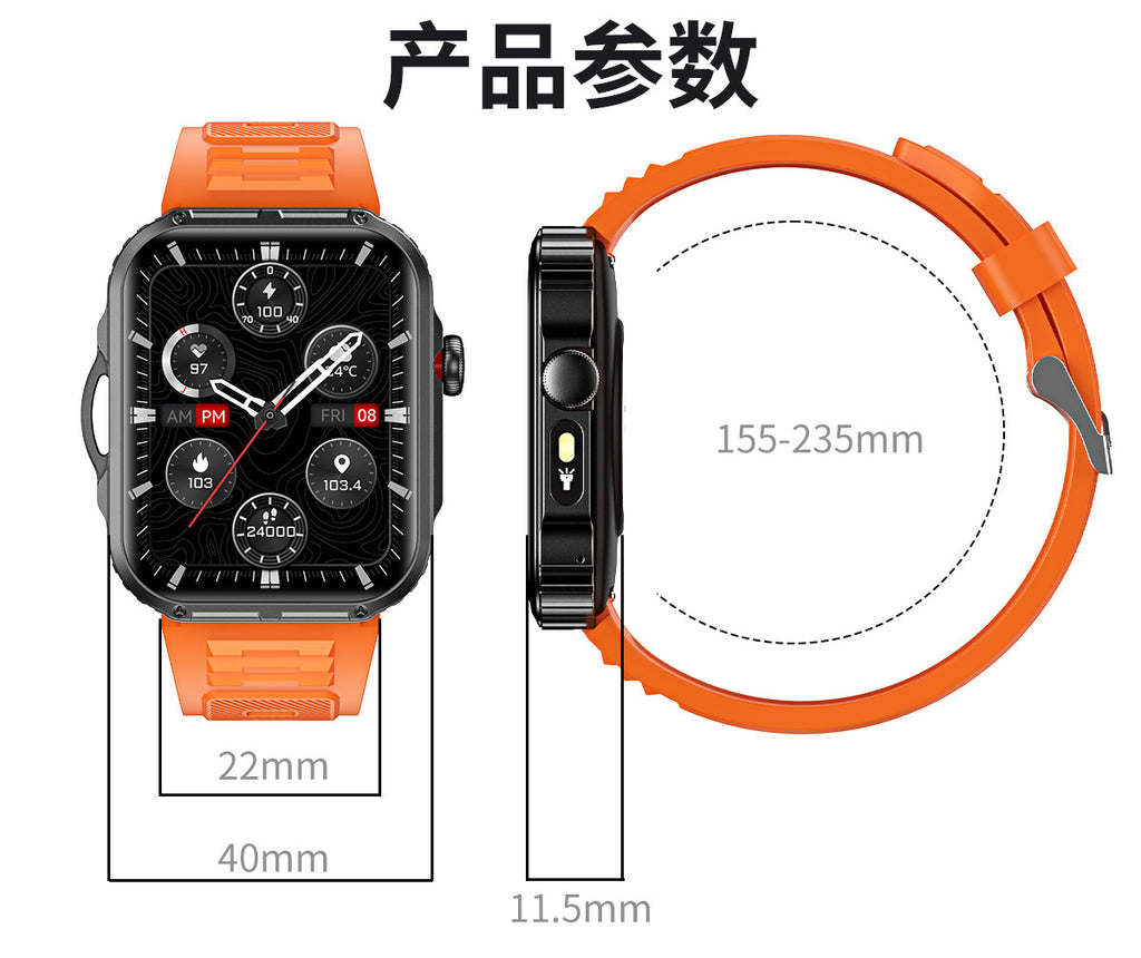 HDT11Ultra Smart Watch Bluetooth Call Music Healthy Sleep Flashlight Smart Bracelet