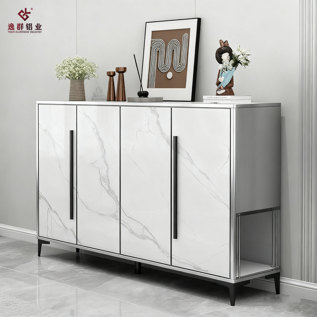 Honeycomb Aluminum Alloy Sunproof Waterproof Outdoor Household Entrance Balcony Storage Shoe Cabinet Integrated Cabinet Whole House Customization