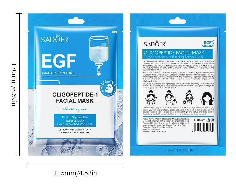 Full English Mask SADOER Hyaluronic Acid Vitamin E Oligopeptide Hydrating Moisturizing Tablets  Foreign Trade Wholesale