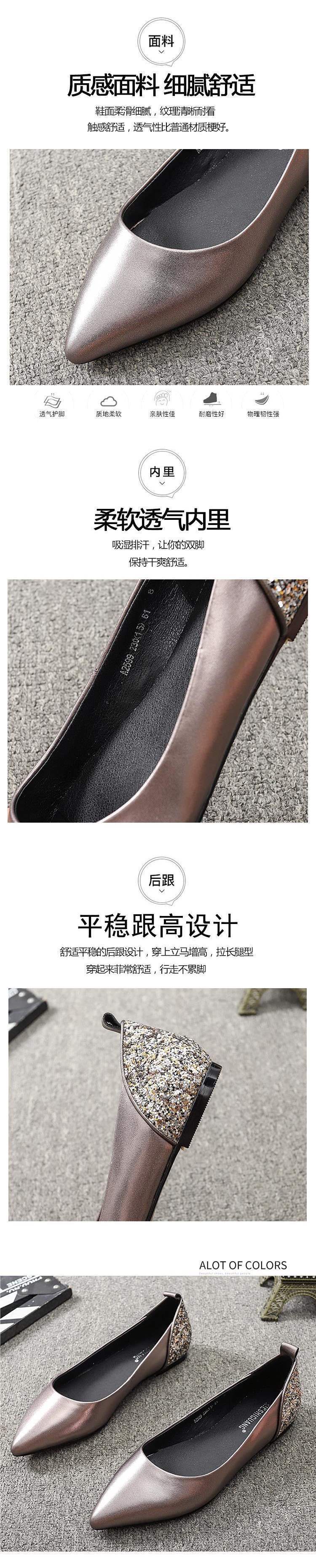 Women's Soft Leather Flat Shoes2025Pointed Toe French Style New Spring and Autumn Evening Breeze Soft Sole Shallow Mouth Comfortable Grandma Shoes Trendy