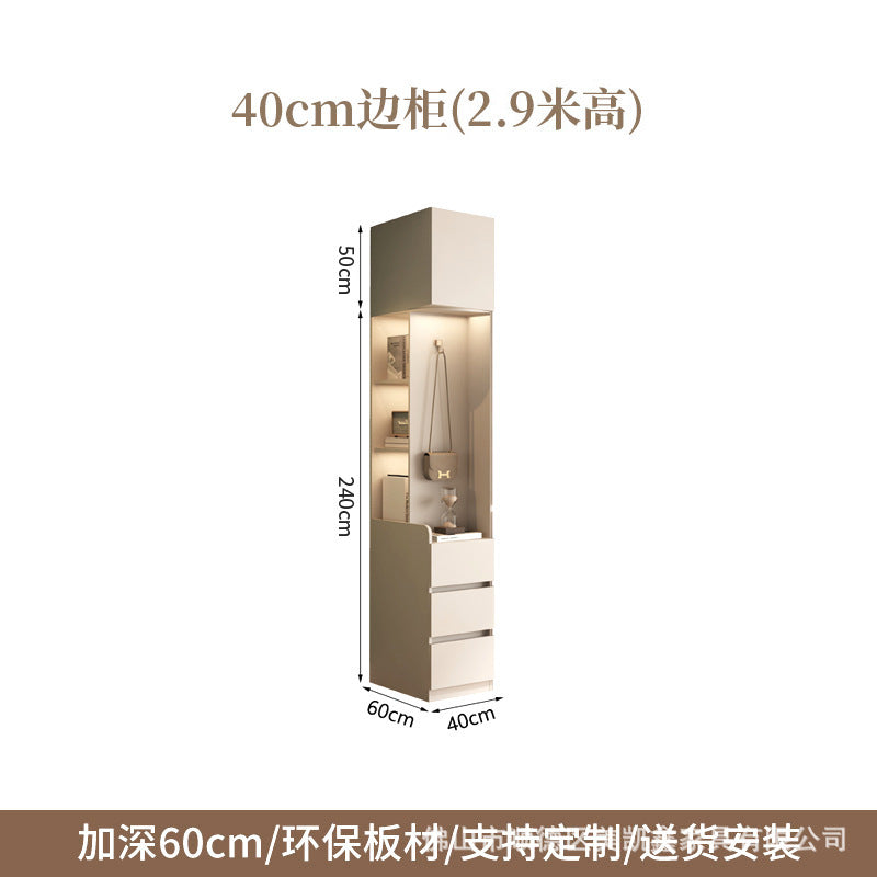 2025New Cream Style Wardrobe for Home Bedroom, Segmented Simple Modern Storage Cabinet, Large Coat Closet