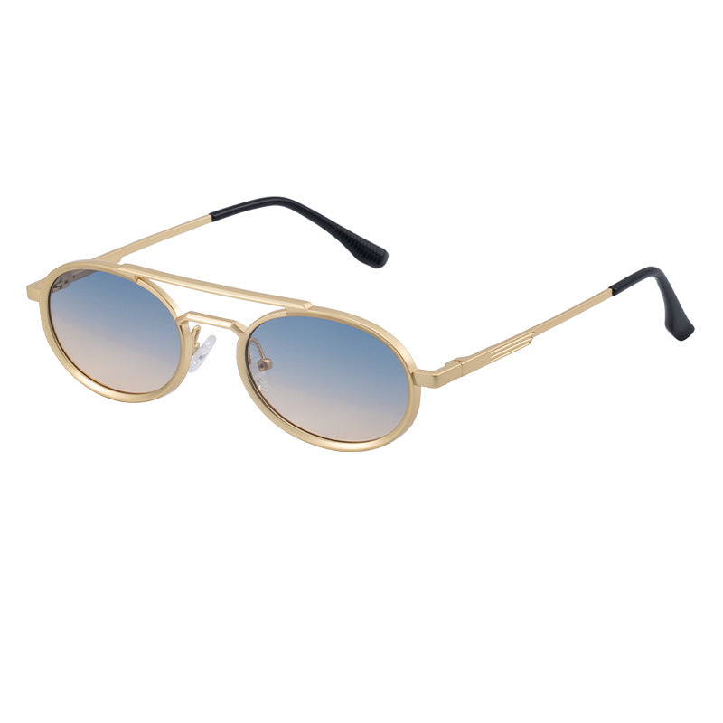 2025New European and American Retro Oval Frame Sunglasses for Men with High-end Spring Sunglasses for Women sunglasses