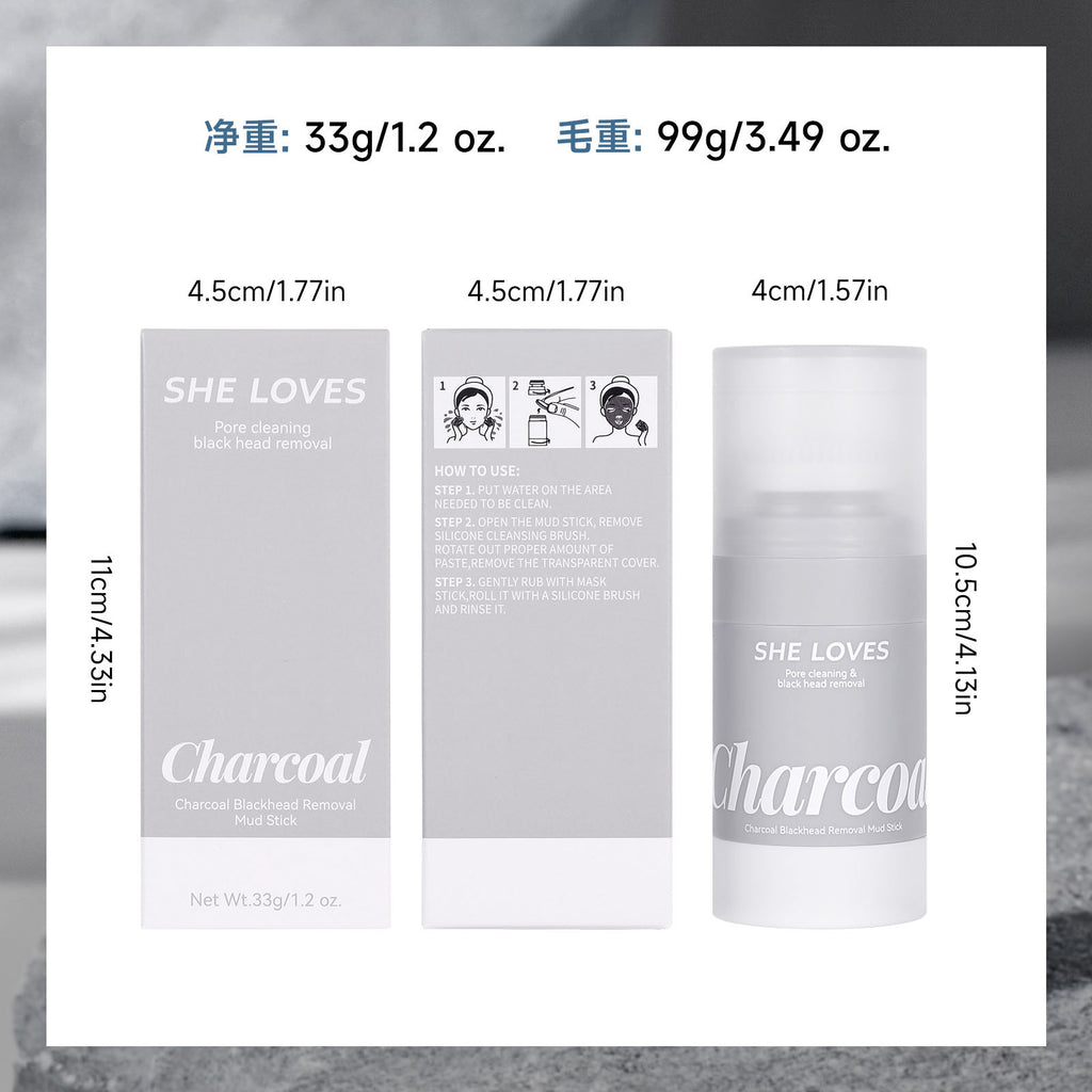 Exclusive Supply sheloves Bamboo Carbon Solid Mask Moisturizing Cleansing Remove Blackheads Oily Skin Smear Mud Mask Stick