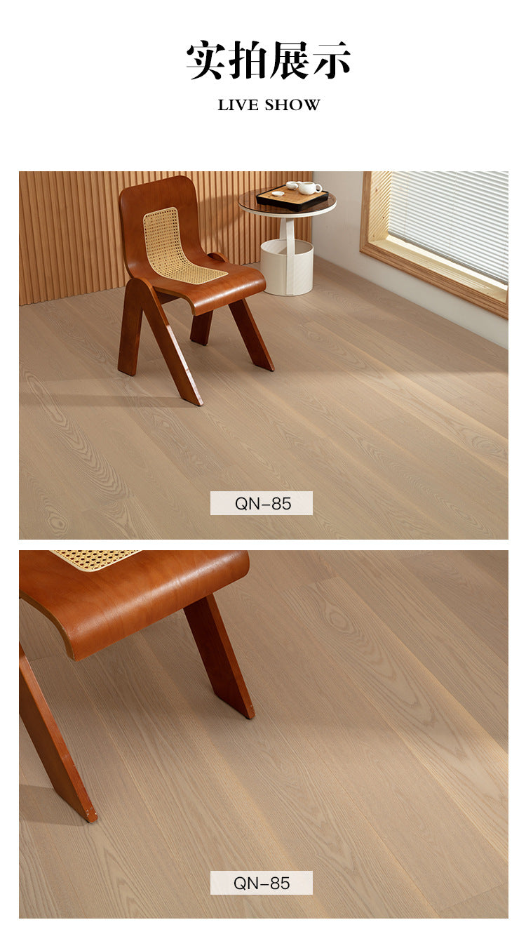 Source Factory European White Oak Pure Three-Layer Solid Wood Flooring for Underfloor Heating Modern Style Villa Home Use ENF Environmental Protection