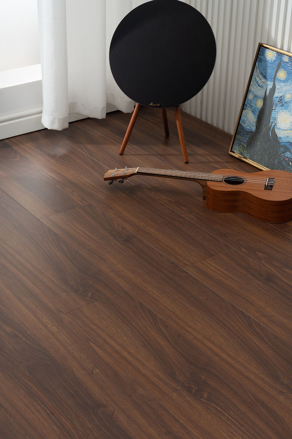 JX805 Diamond Coating Full Birch Multi-layer Core Black Walnut Grain Engineered Flooring