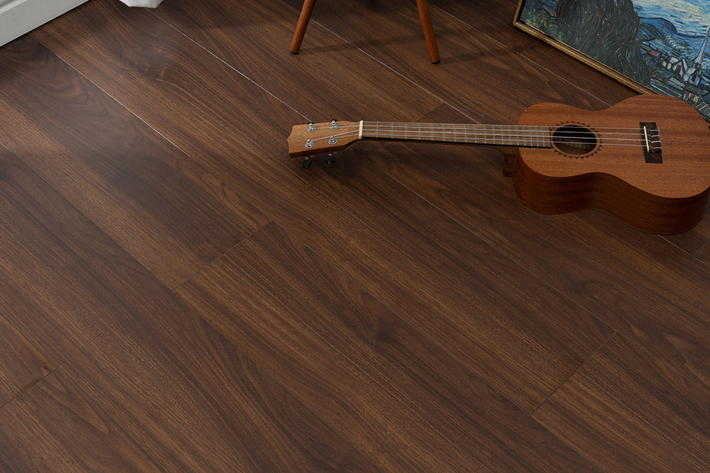 JX805 Diamond Coating Full Birch Multi-layer Core Black Walnut Grain Engineered Flooring