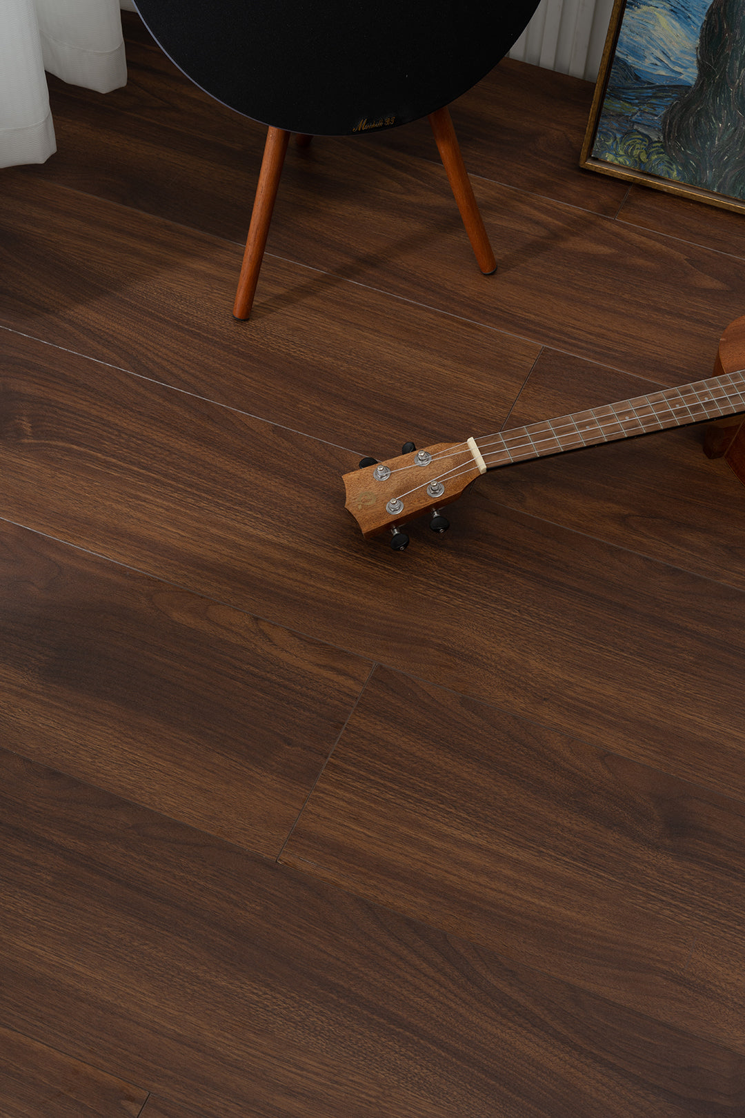 JX805 Diamond Coating Full Birch Multi-layer Core Black Walnut Grain Engineered Flooring