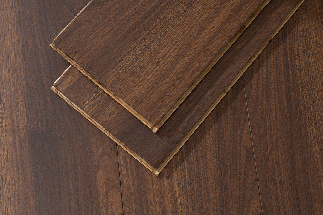 JX805 Diamond Coating Full Birch Multi-layer Core Black Walnut Grain Engineered Flooring