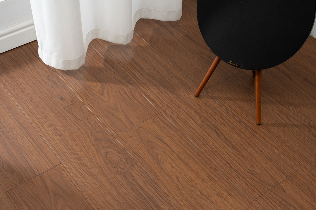 JX8102 Diamond Coating Full Birch Multi-layer Core Black Walnut Grain Engineered Flooring
