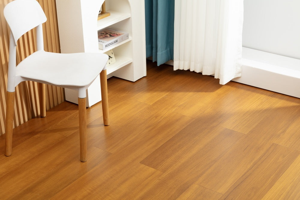 SK 1208 Full Birch Multi-layer Fire-Retardant Substrate Solid Wood Teak Veneer 1.2mm Scratch-resistant Engineered Flooring