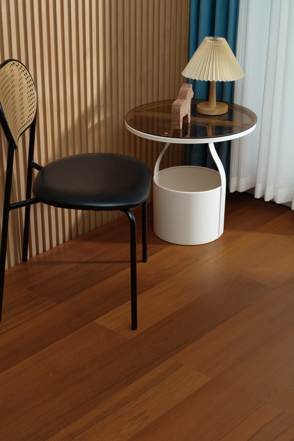 SK 1209 Full Birch Multi-layer Fire-Retardant Substrate Solid Wood Teak Veneer 1.2mm Scratch-resistant Engineered Flooring