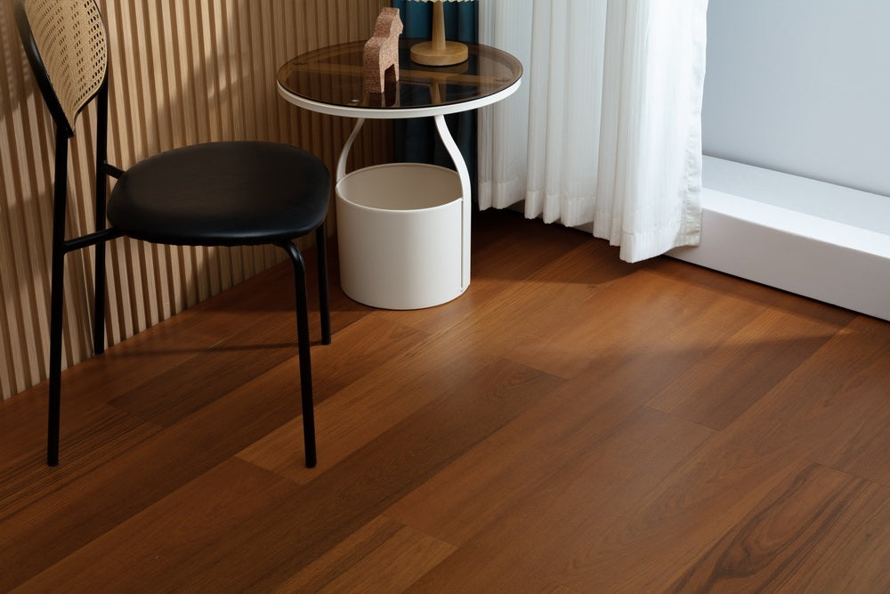 SK 1209 Full Birch Multi-layer Fire-Retardant Substrate Solid Wood Teak Veneer 1.2mm Scratch-resistant Engineered Flooring