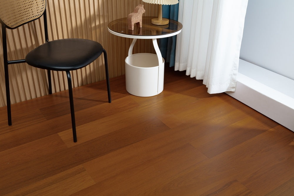 SK 1209 Full Birch Multi-layer Fire-Retardant Substrate Solid Wood Teak Veneer 1.2mm Scratch-resistant Engineered Flooring