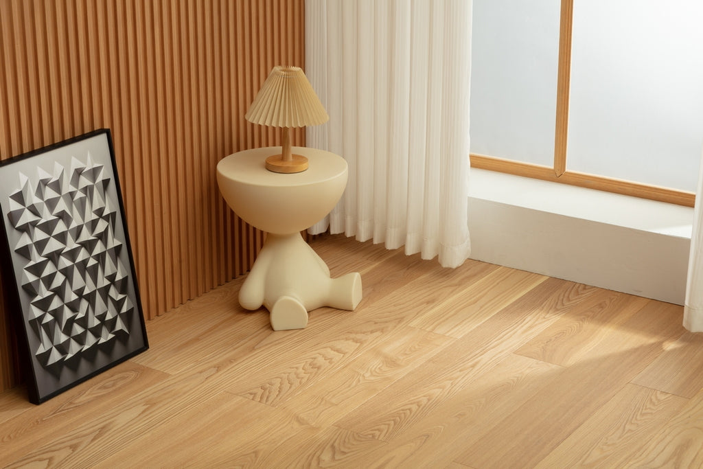 SK 1213 Full Birch Multi-layer Fire-Retardant Substrate Solid Wood European Oak Veneer 1.2 mm  Scratch-resistant  Engineered Flooring